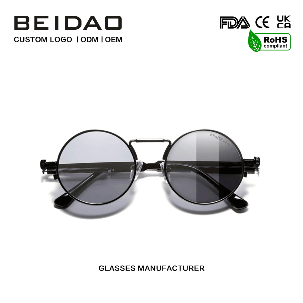 Σχεδιαστής αλλαγή χρώματος Polarized Vintage μεταλλικά γυαλιά ηλίου