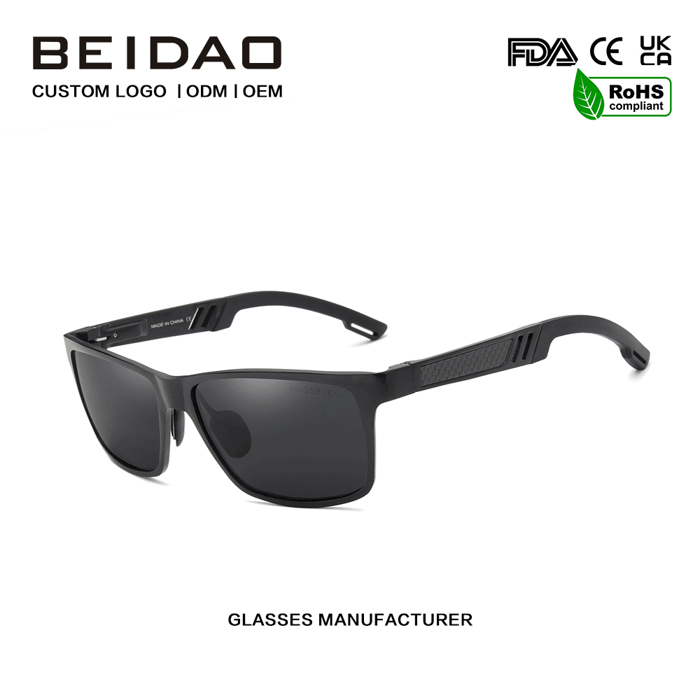 Designer Polarized Ορθογώνια Γυαλιά Ηλίου εξωτερικού χώρου για άντρες