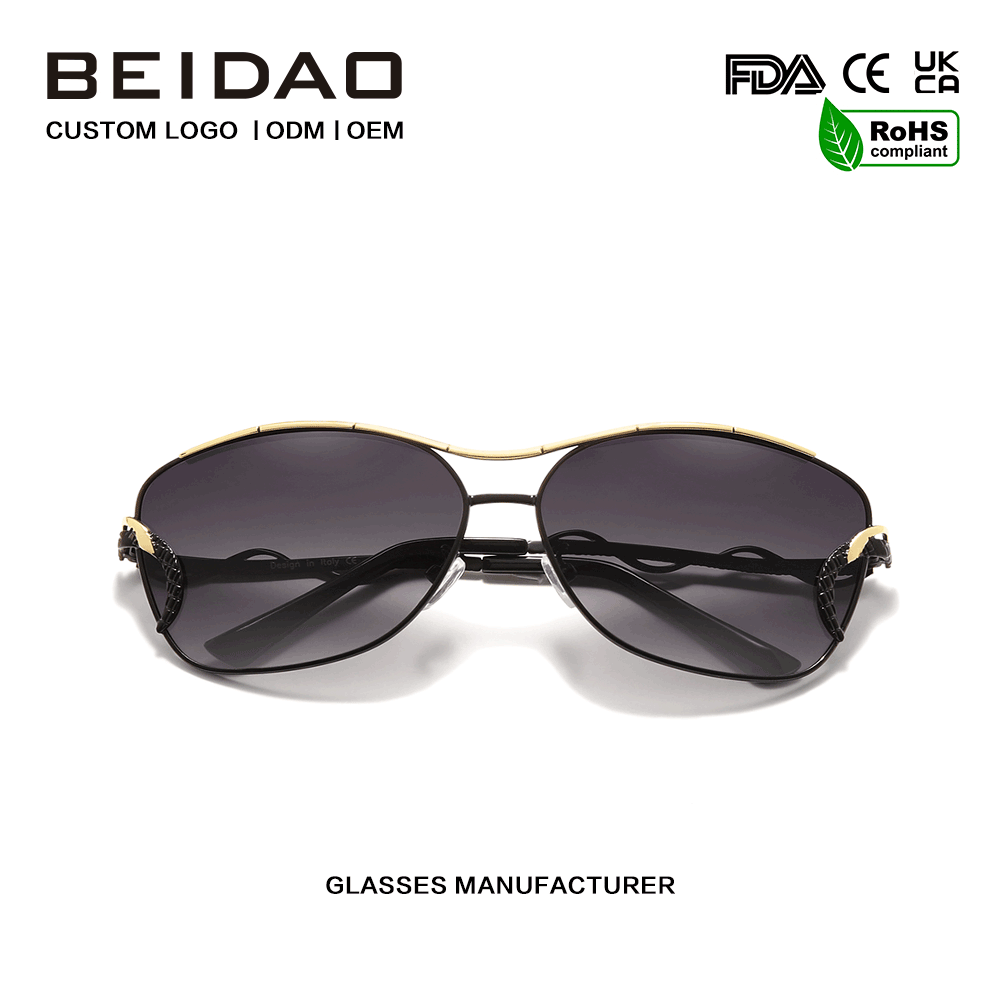 Κομψά Vintage γυαλιά ηλίου Full Rim Gradient Polarized