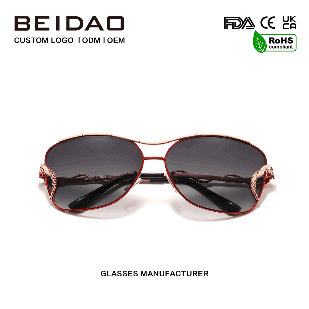 Κομψά vintage γυναικεία γυαλιά ηλίου Full Rim Gradient Polarized
