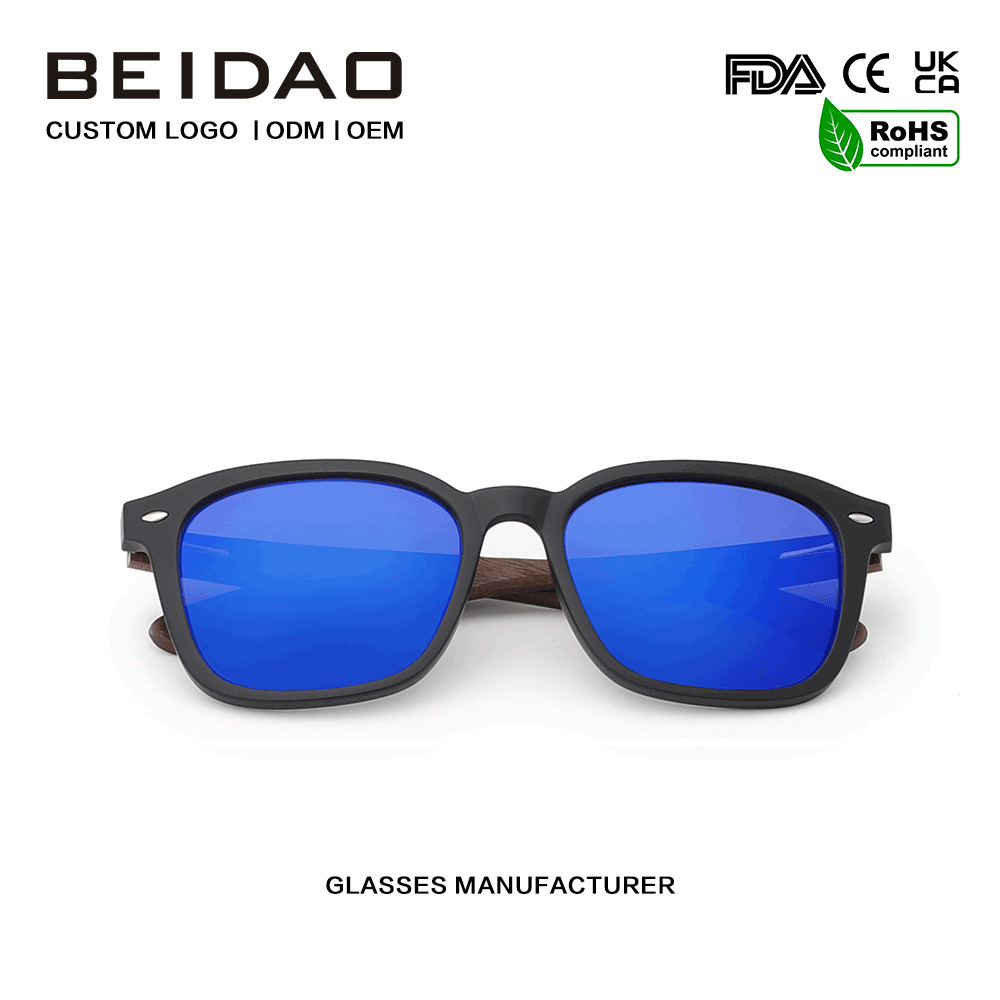 Fashion Retro Χειροποίητα γυαλιά ηλίου UV400 TR90 με σκελετό Polarized