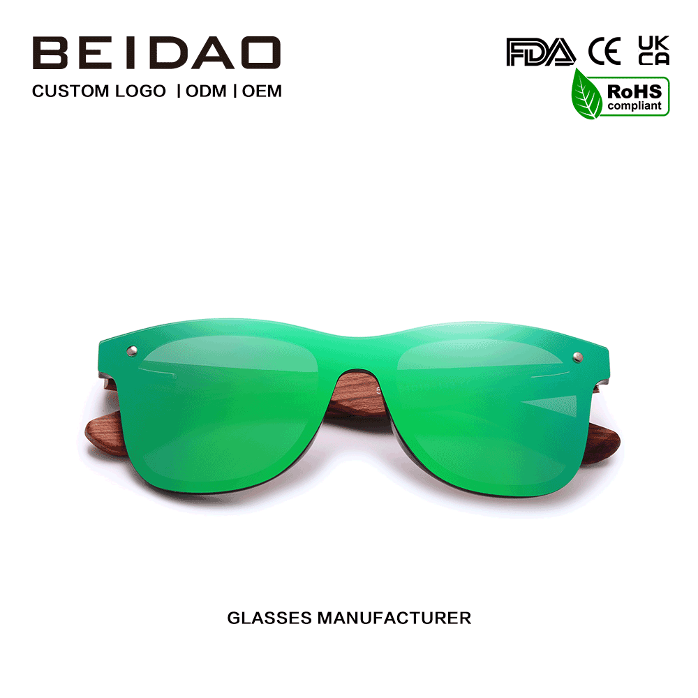 Μοντέρνα αυθεντικά Bubinga Wood Silver Polarized γυαλιά ηλίου Driving