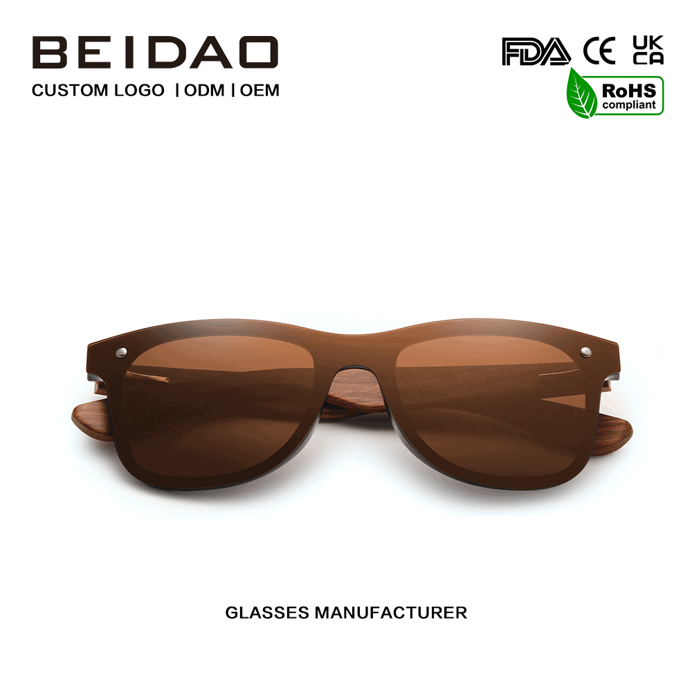 Φυσικά αυθεντικά γυαλιά ηλίου Bubinga Wood Polarized