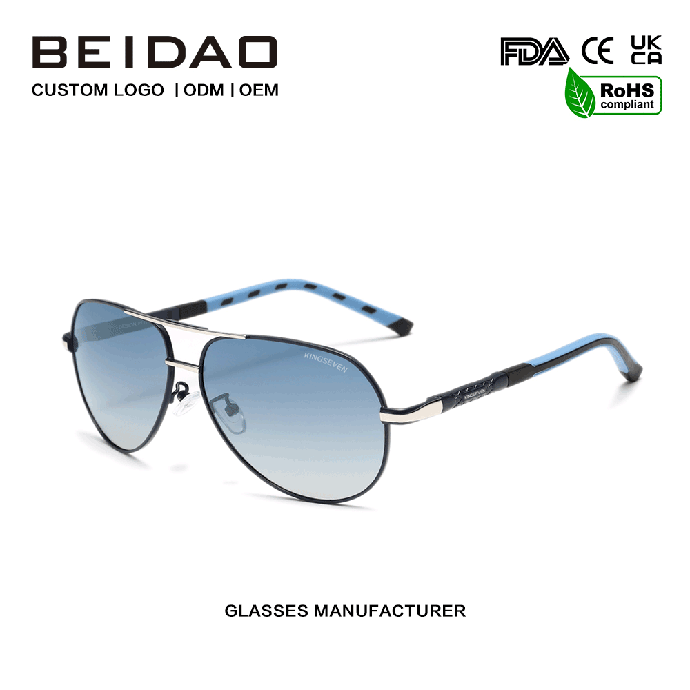 Μόδα γυαλιά ηλίου νέου σχεδιαστή Gradient Alloy Frame UV400