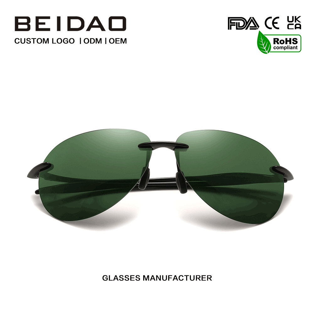 Γυαλιά ηλίου με πράσινο φακό New Designer Ultralight TR90
