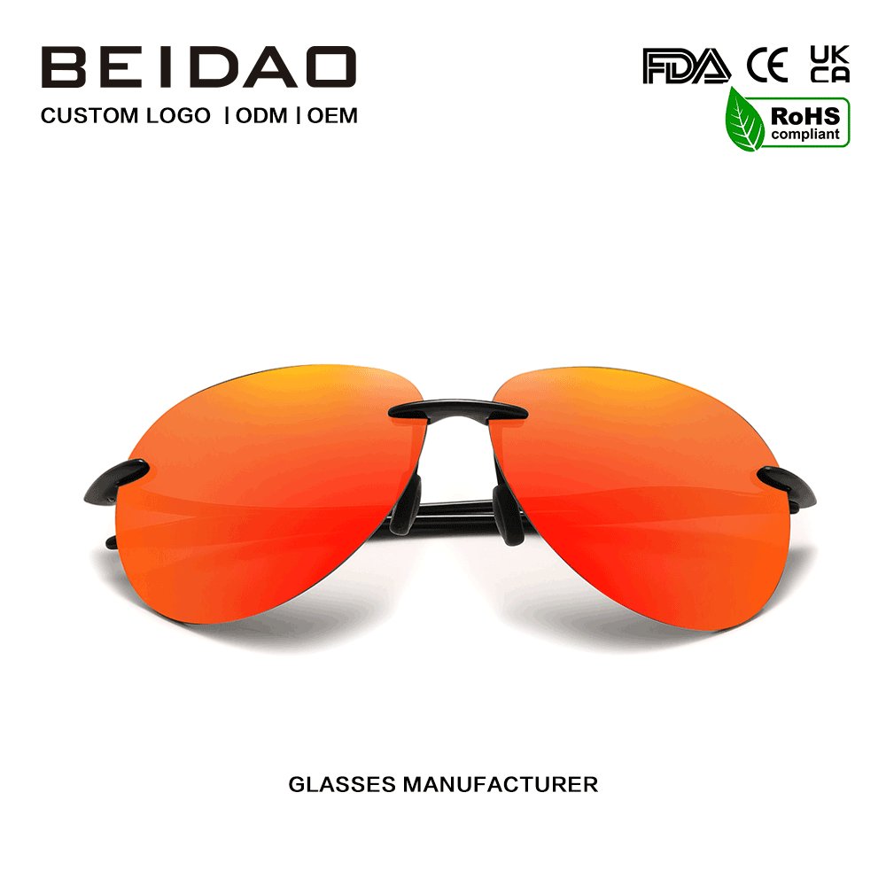 Νέος σχεδιαστής Ultralight TR90 γυαλιά ηλίου χωρίς πλαίσιο