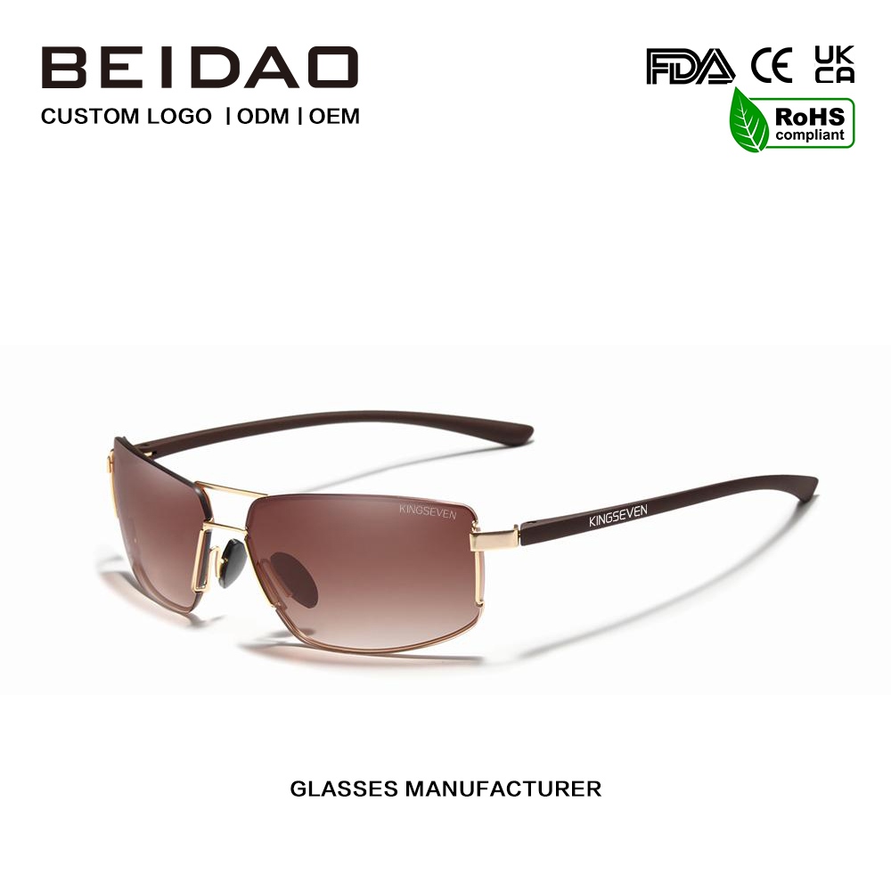 Unisex Vintage τετράγωνα πολωμένα γυαλιά ηλίου αλουμινίου